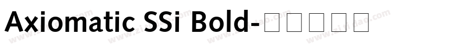 Axiomatic SSi Bold字体转换